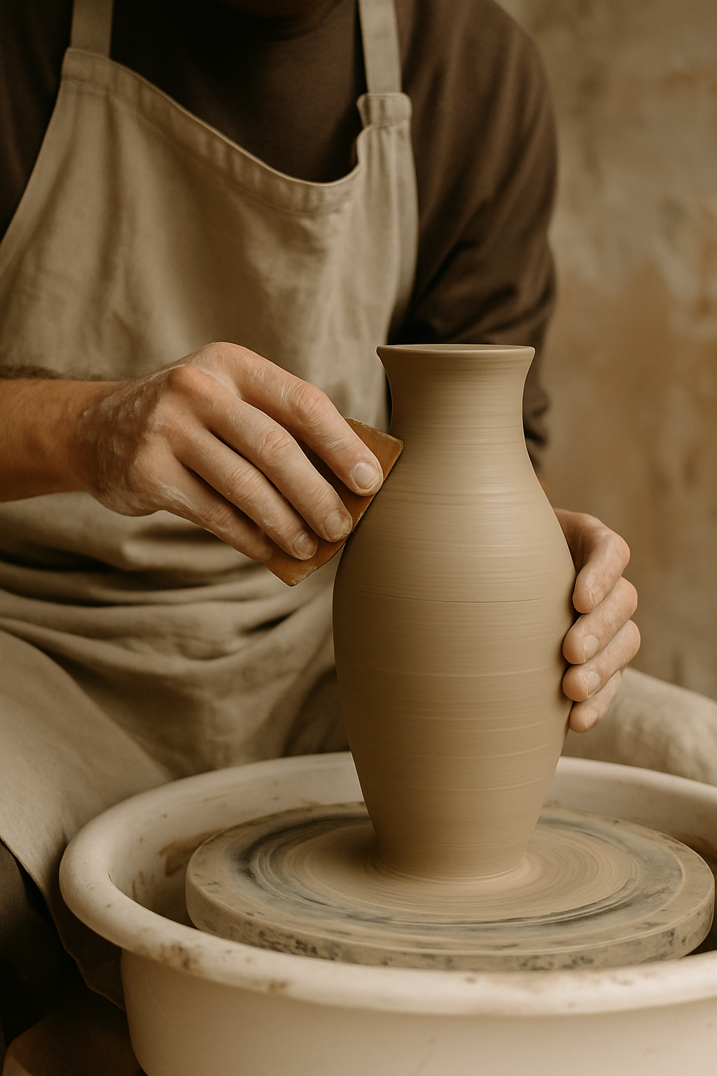 Crafting Ceramic Vase by Hand