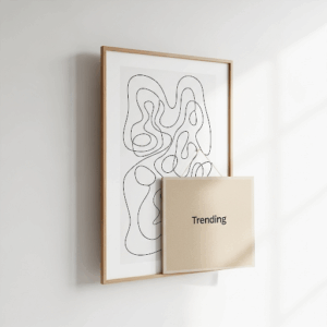 trending abstract line art poster – minimalist wall art print for modern interiors
